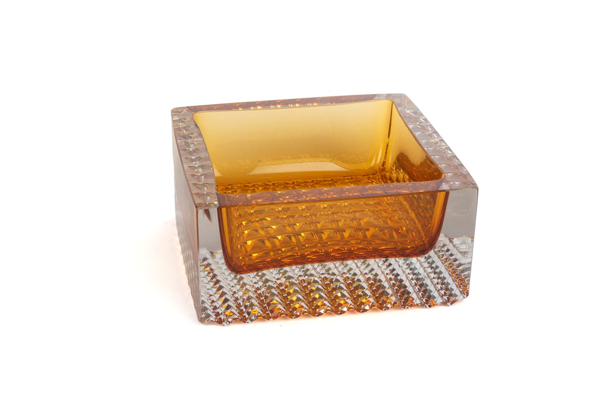 Mikasa Moor Amber Kristal Dekoratif Kare Kase 19x9cm