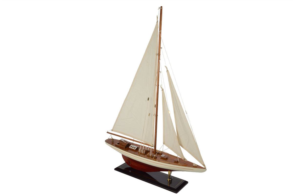Mikasa Moor Krem Ahşap Yelkenli Dekoratif Obje 60x12x80cm
