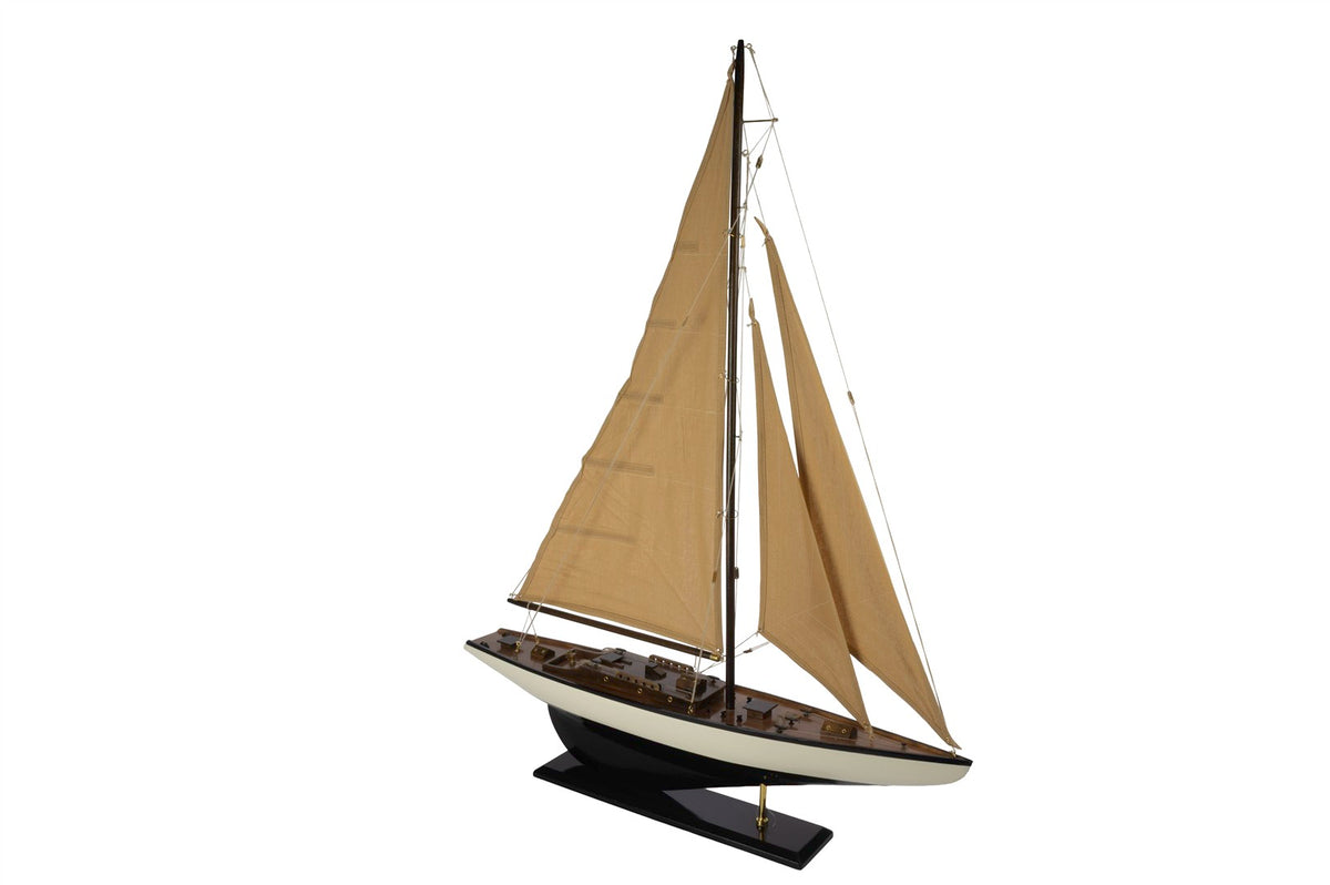 Mikasa Moor Siyah Beyaz Kahve Yelkenli Dekoratif Obje 76x14x98cm