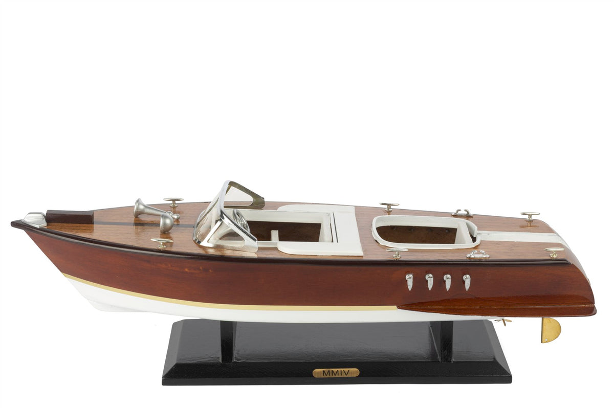 Mikasa Moor Beyaz Ahşap Tekne Dekoratif Obje 50x16cm