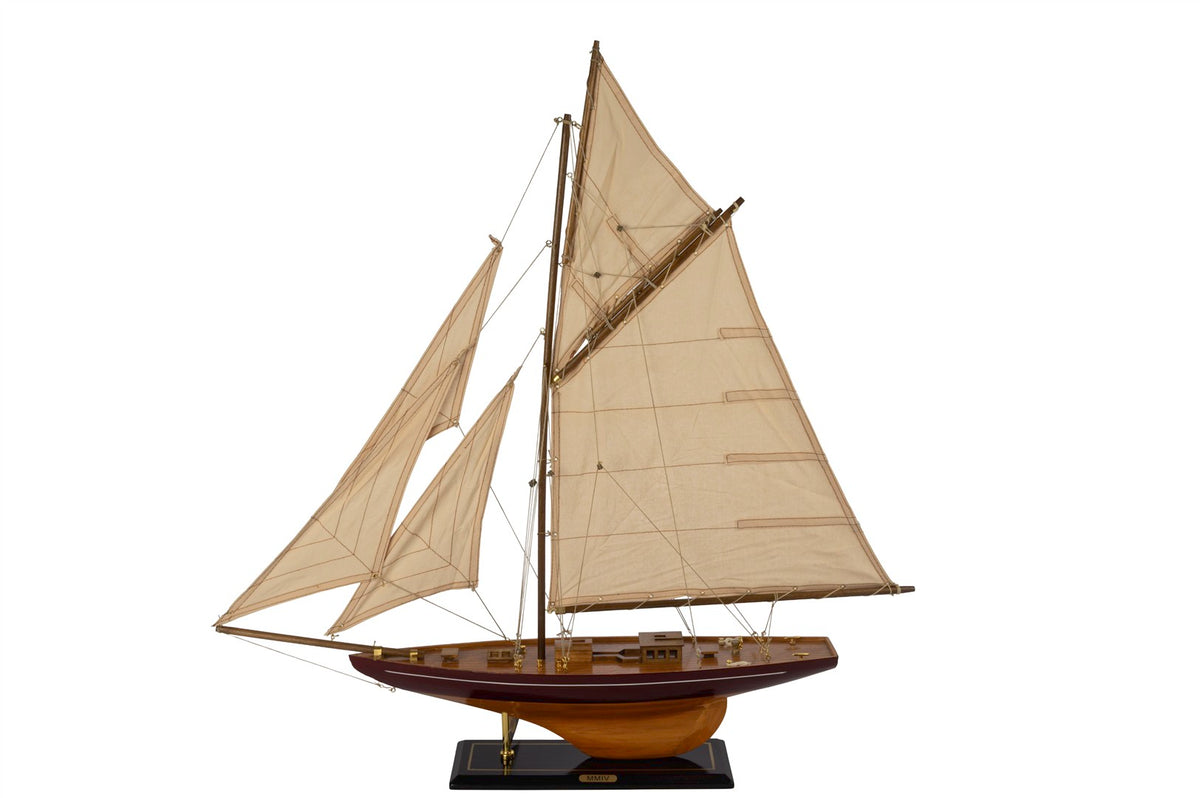 Mikasa Moor Kahverengi Ahşap Krem Yelkenli Dekoratif Obje 74x11x77cm