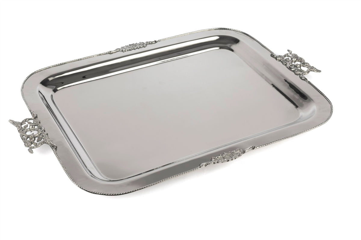 Mikasa Moor Silver İşlemeli Dikdrtgen Tepsi 53x37cm