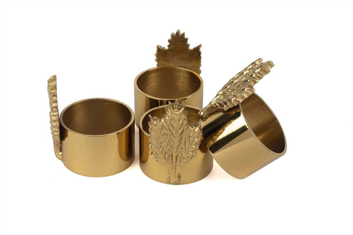 Mikasa Moor Gold Yapraklı Peçete Yüzüğü
