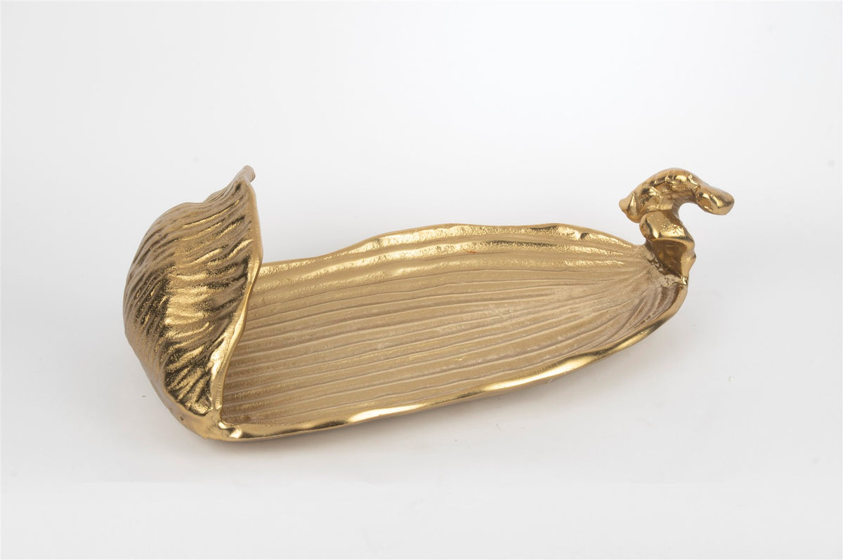 Mikasa Moor Gold Dekoratif Kıvrımlı Tabak 41x22x13cm