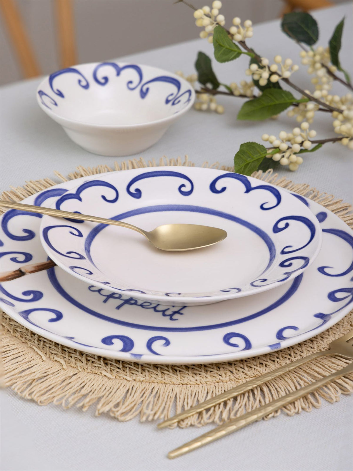The Mia Palma Yemek Tabağı 6'lı Set 20 cm