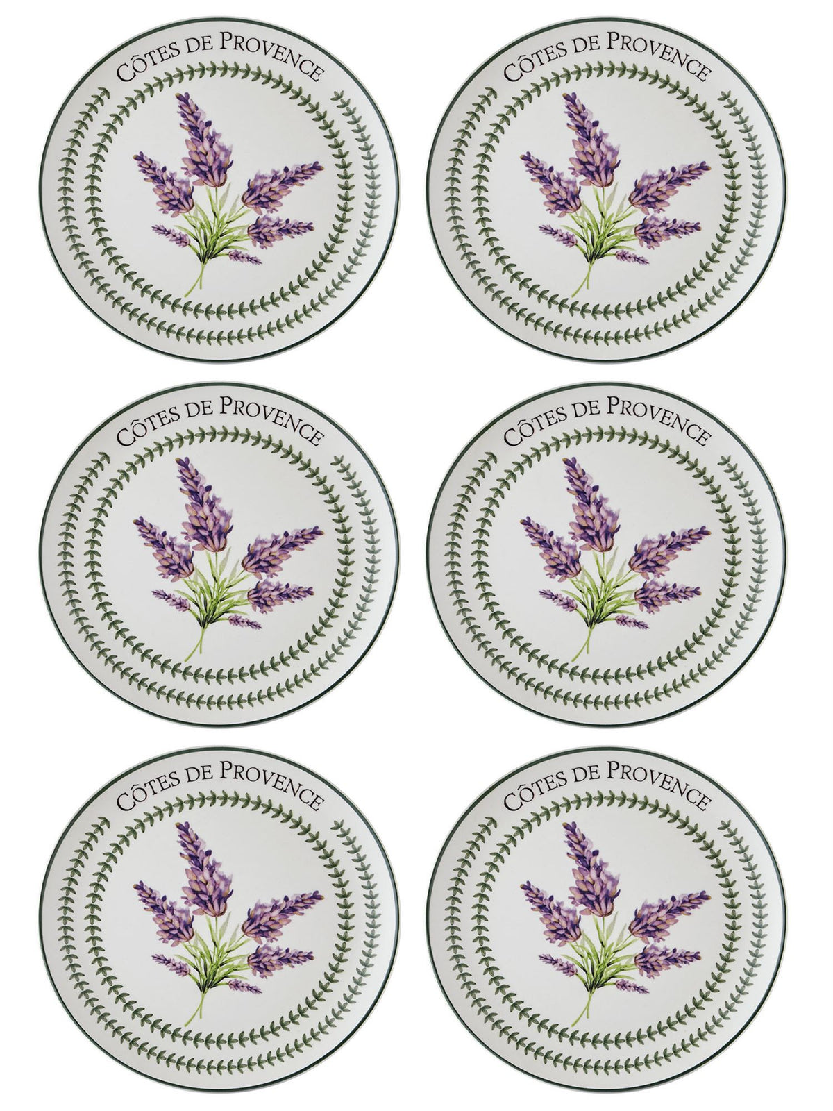 The Mia Provence Lavanta Servis Tabağı 6'lı Set 26 cm PRC04