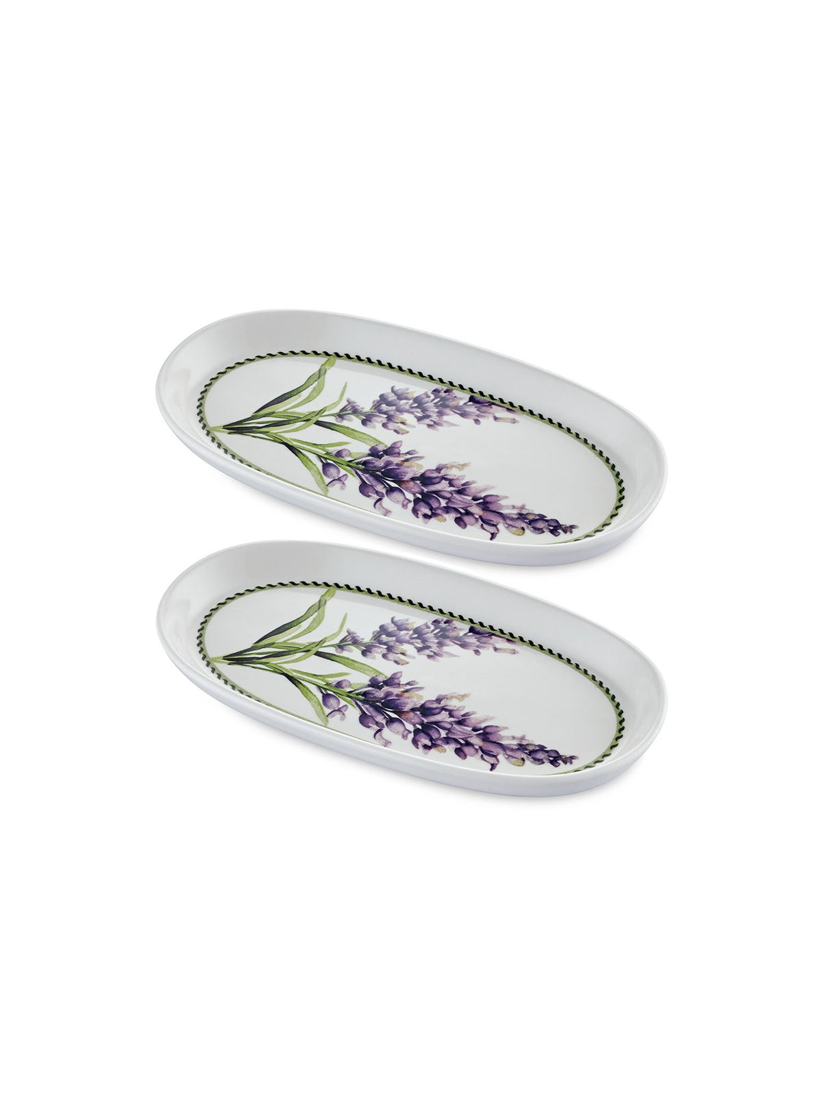 The Mia Provence Lavanta Oval Servis Tabağı 2'li Set 23 cm