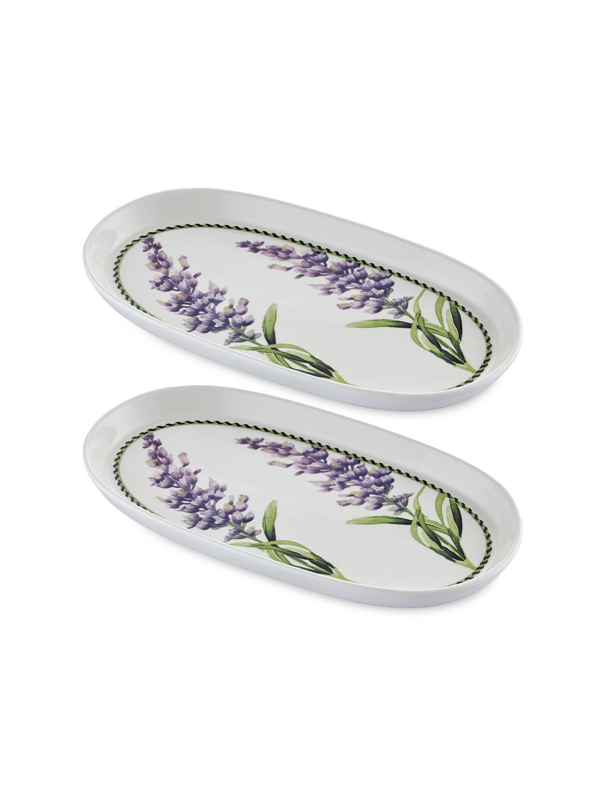 The Mia Provence Lavanta Oval Servis Tabağı 2'li Set 29 cm