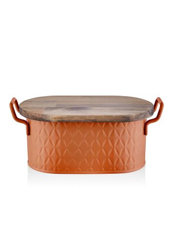 The Mia Prizma Ekmek Saklama Kabı Terracota 40x22x18 cm