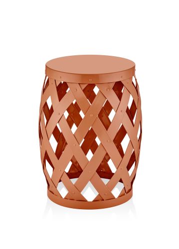 The Mia Prizma Tabure Yan Sehpa Terracota 50x35 cm