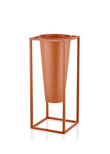 The Mia Prizma Vazo Saksı Terracota 70x30x30 cm