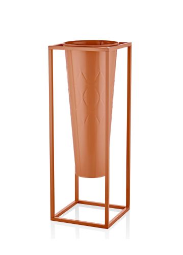 The Mia Prizma Vazo Saksı Terracota 80x30x30 cm