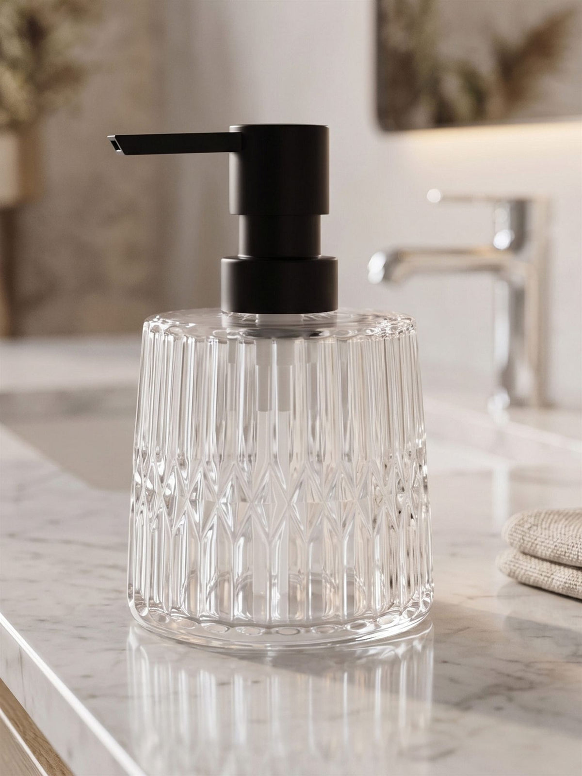 The Mia Alba Sıvı Sabunluk Şeffaf 355 ml (Paket: 6 Adet)