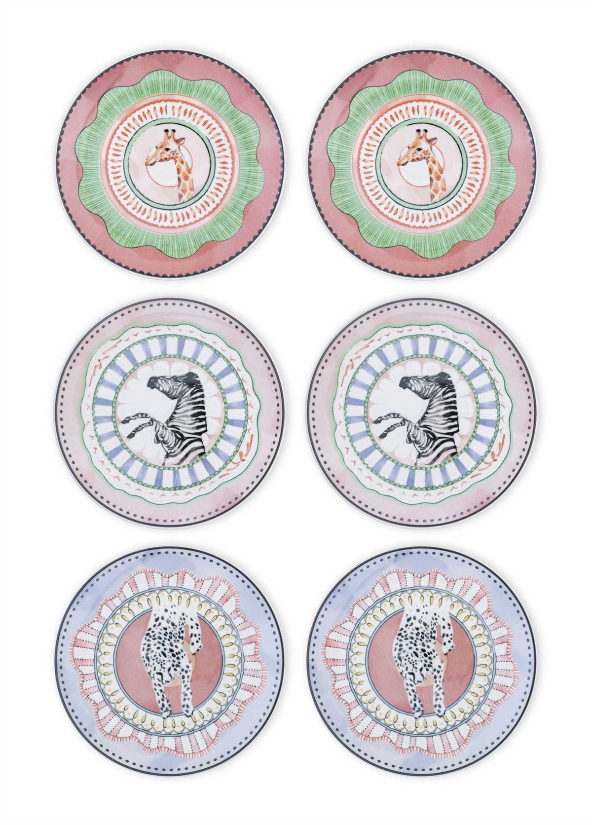 The Mia Spring Servis Tabağı 6'lı Set 26 cm