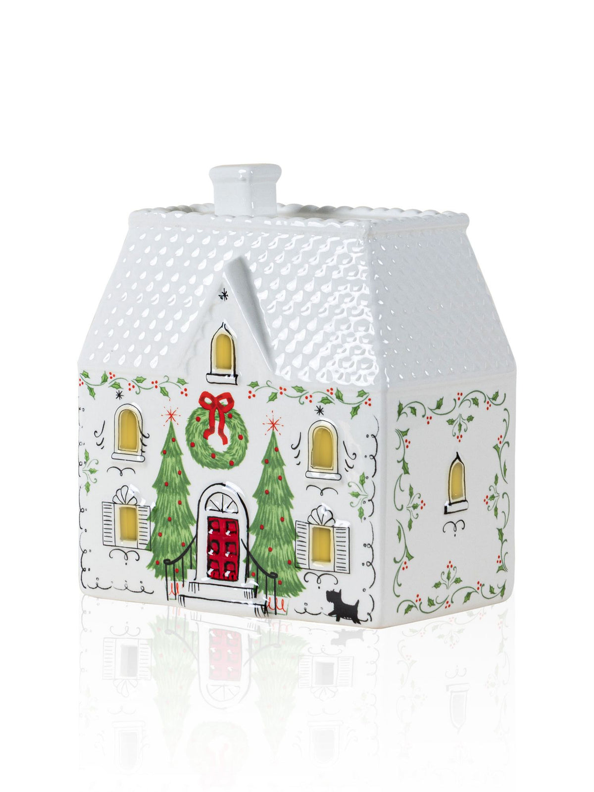The Mia Dekoratif Led Işıklı Ev Biblo14x9x17 cm (Paket: 2 Adet)