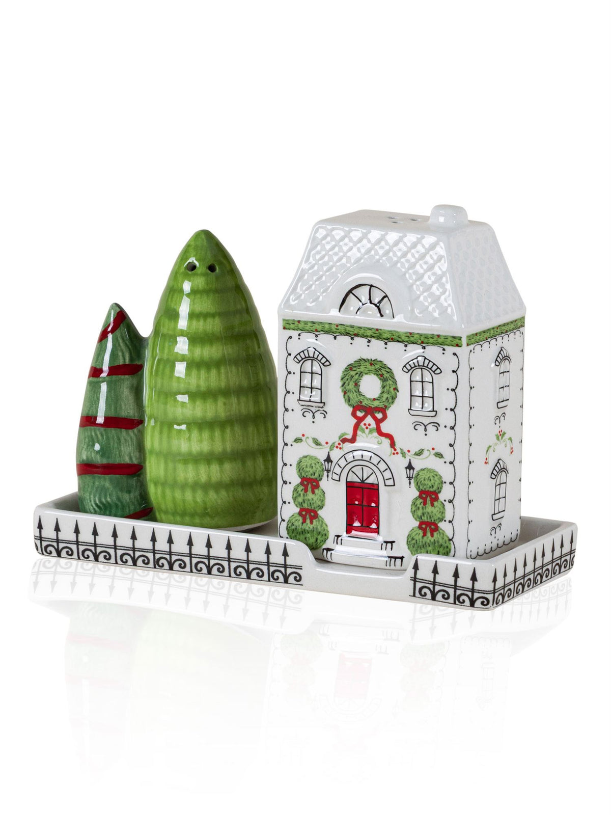 The Mia Yılbaşı Temalı Tuzluk Biberlik 3 Parça (Paket: 2 Adet)