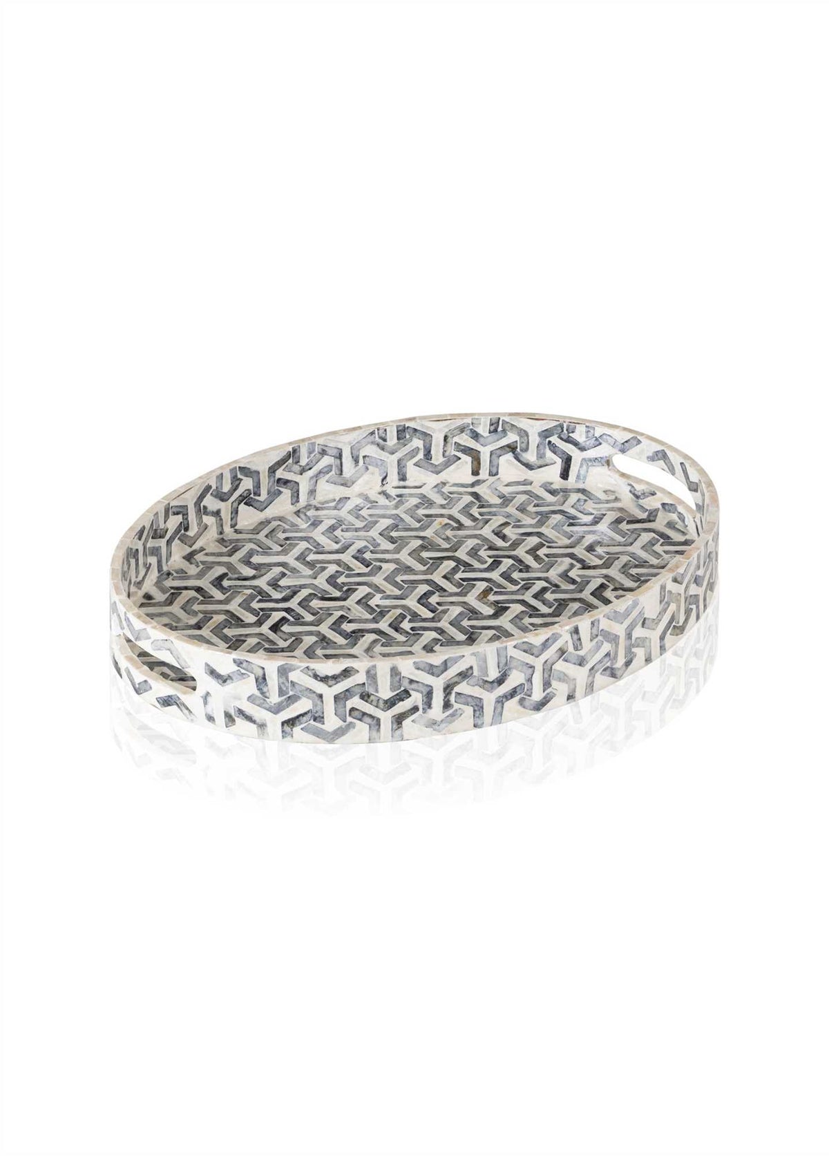 The Mia Sedef Oval Tepsi 50x36x6 cm