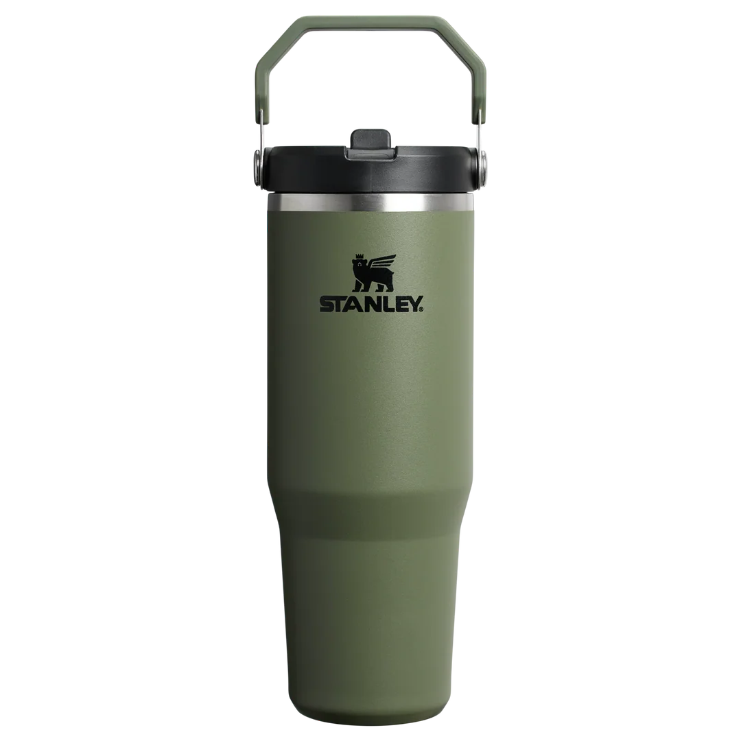 Stanley The IceFlow Flip Straw Pipetli Termos Bardak 0,89 LT Haki