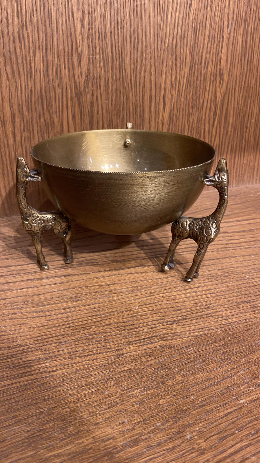 Antique Bowl with Giraffe Foot