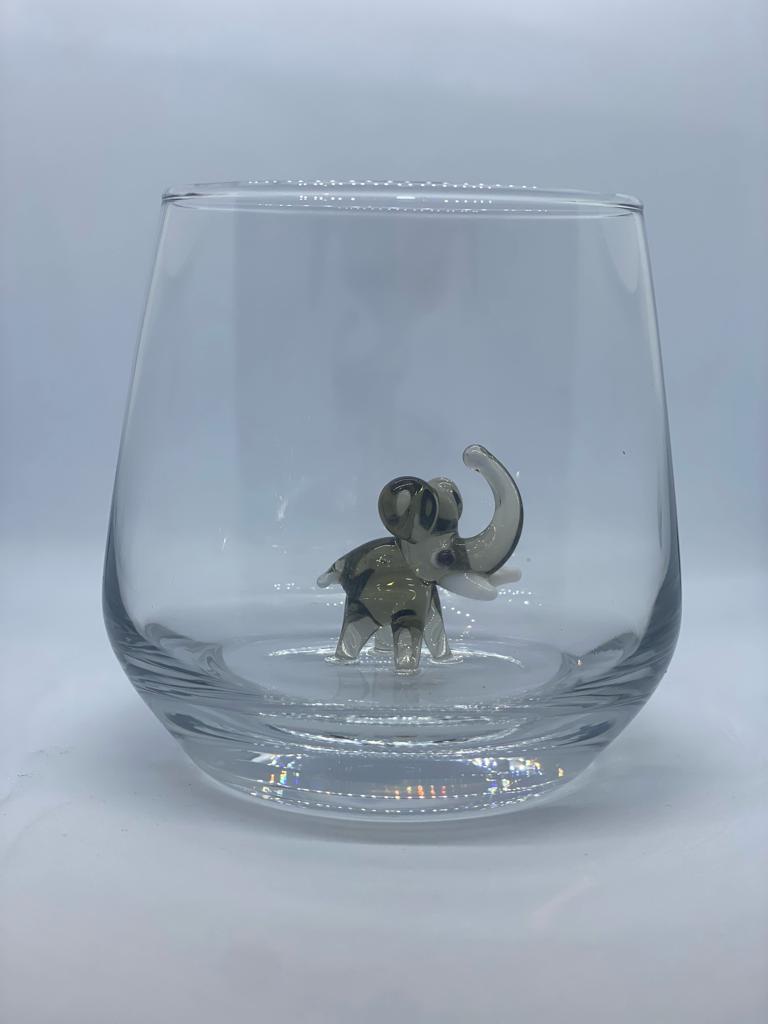 Green Elephant Soft Drink Glass