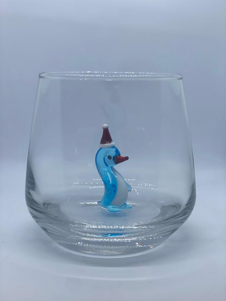 New Year's Penguin Soft Drink Glass