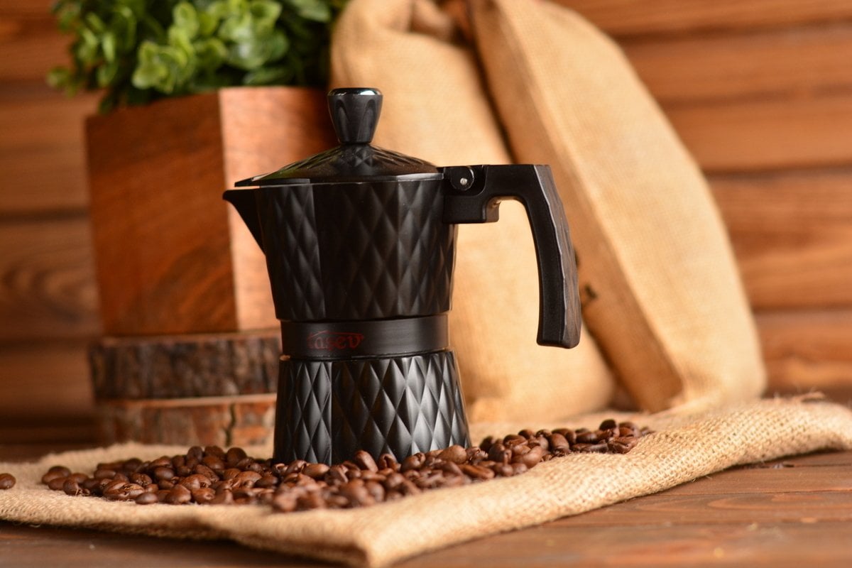 Taşev Adamante 3 Cup Capacity Moka Pot