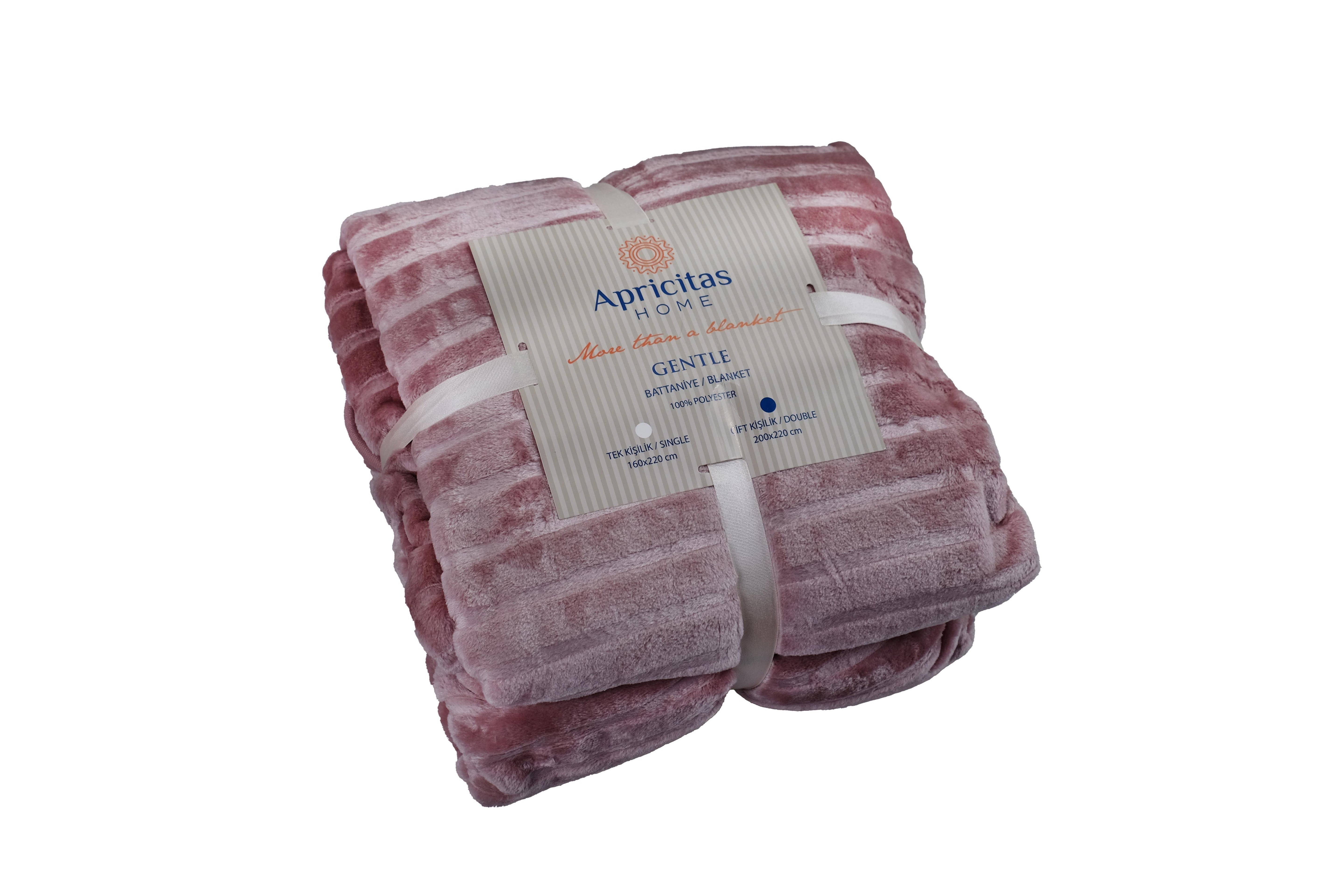 Apricitas Home Gentle Blush Battaniye – 200x220 cm, Yumuşak & Sıcak Tutucu