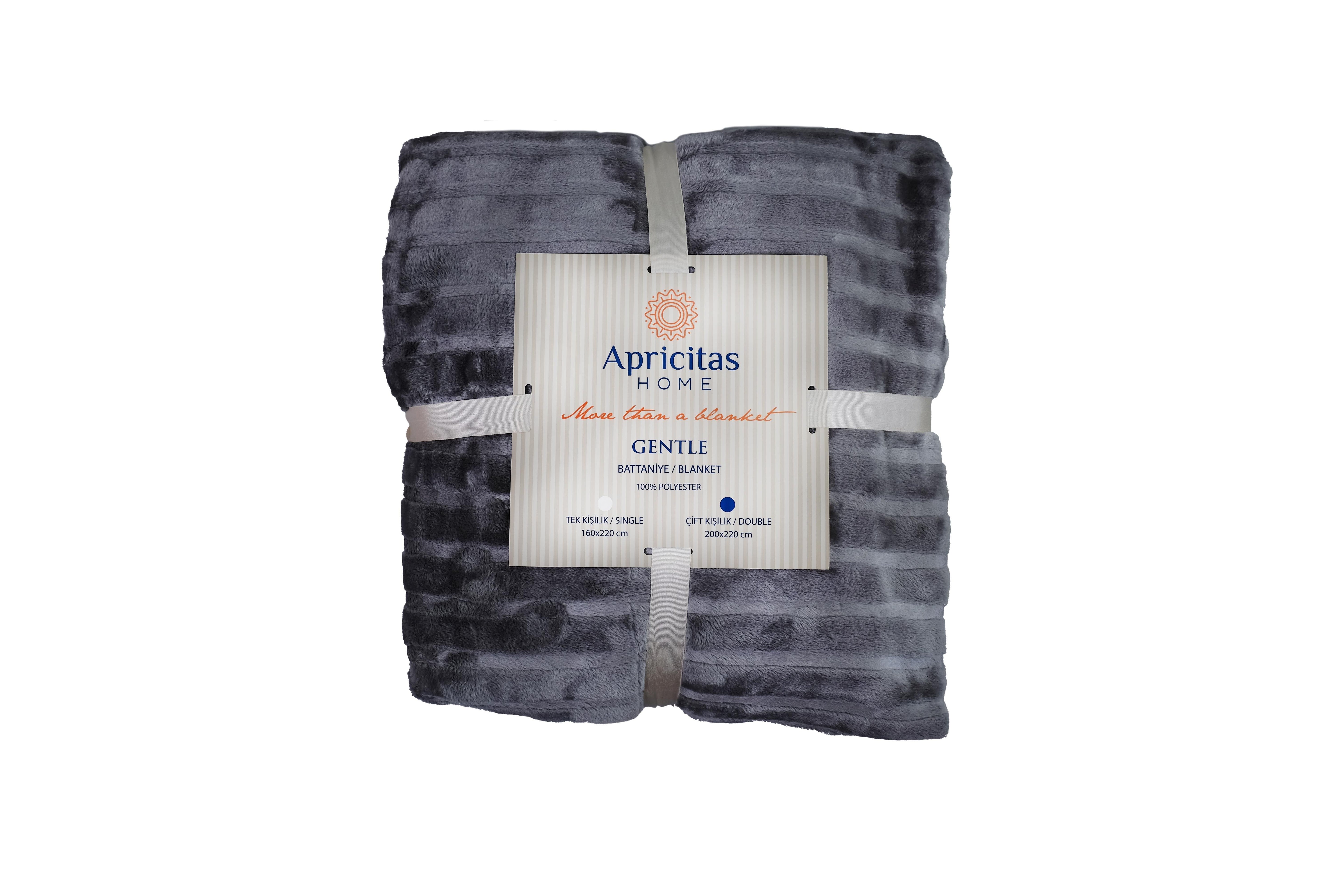 Apricitas Home Gentle Gray Battaniye – 200x220 cm, Yumuşak & Sıcak Tutucu