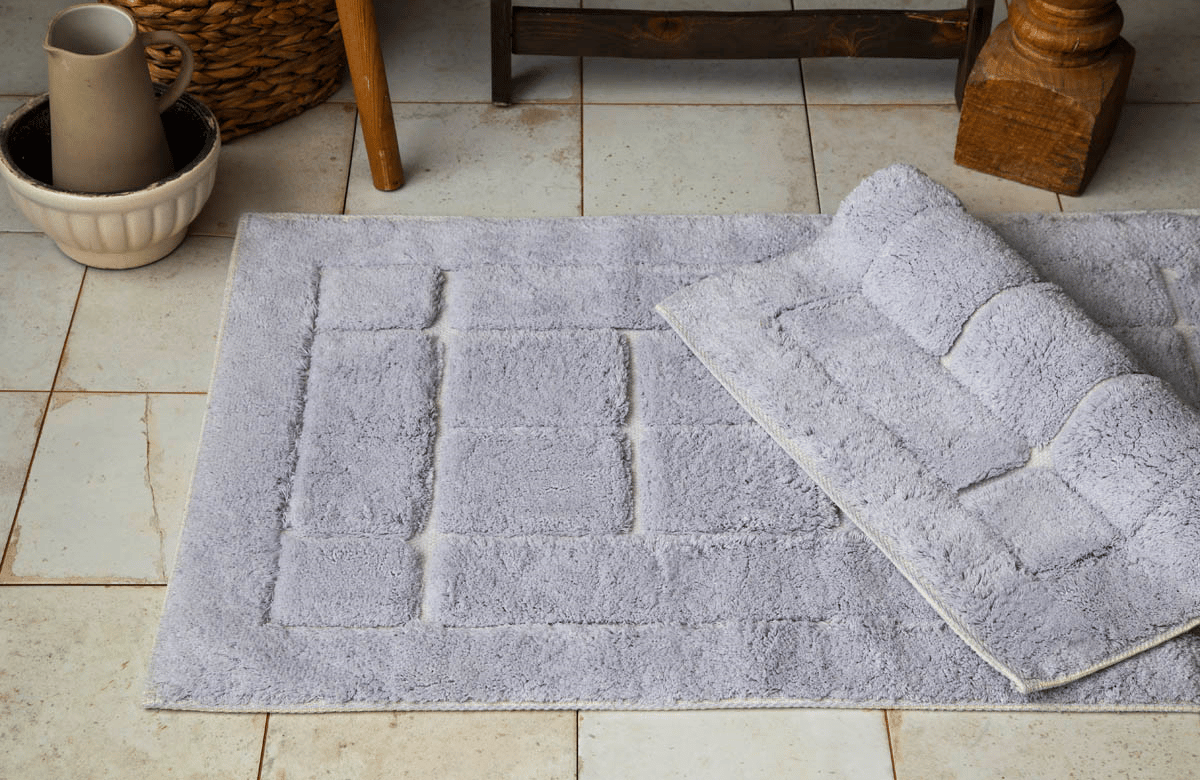 Bricks Gri Banyo Paspası 60x100 cm / 50X60 cm