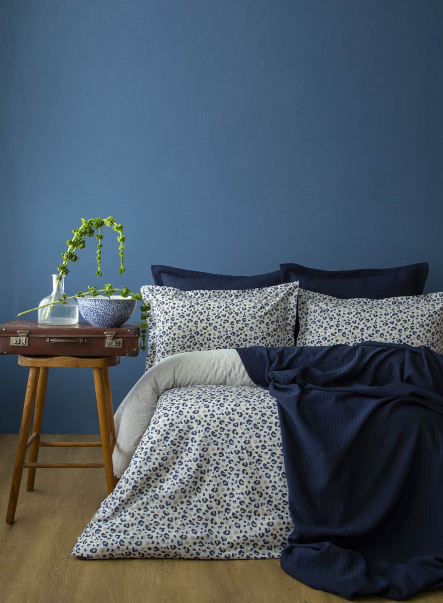 Çift Kişilik Cozy Yatak Örtüsü Odelin İndigo