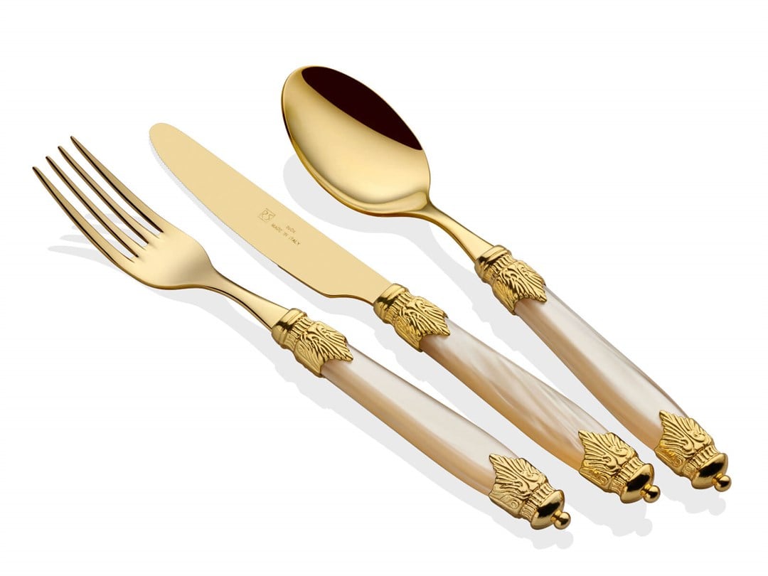 RIVADOSSI ARIANNA ORO BONE 75 PIECES CUTLERY SET