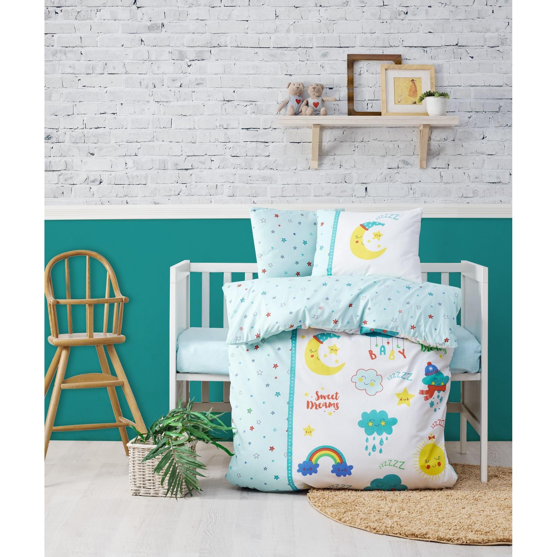 Baby Duvet Cover Set Sweet Dreams Mint