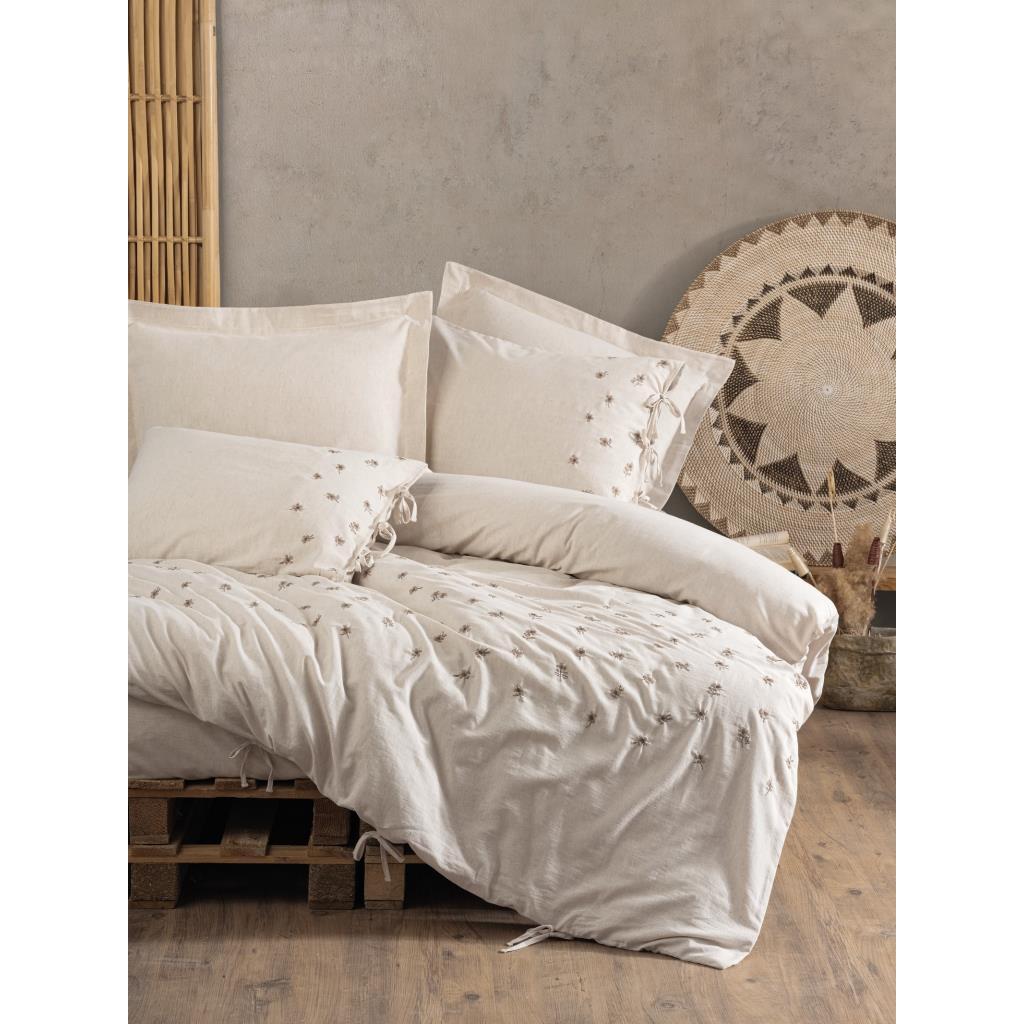 Cotton Linen Double Duvet Cover Set Arie