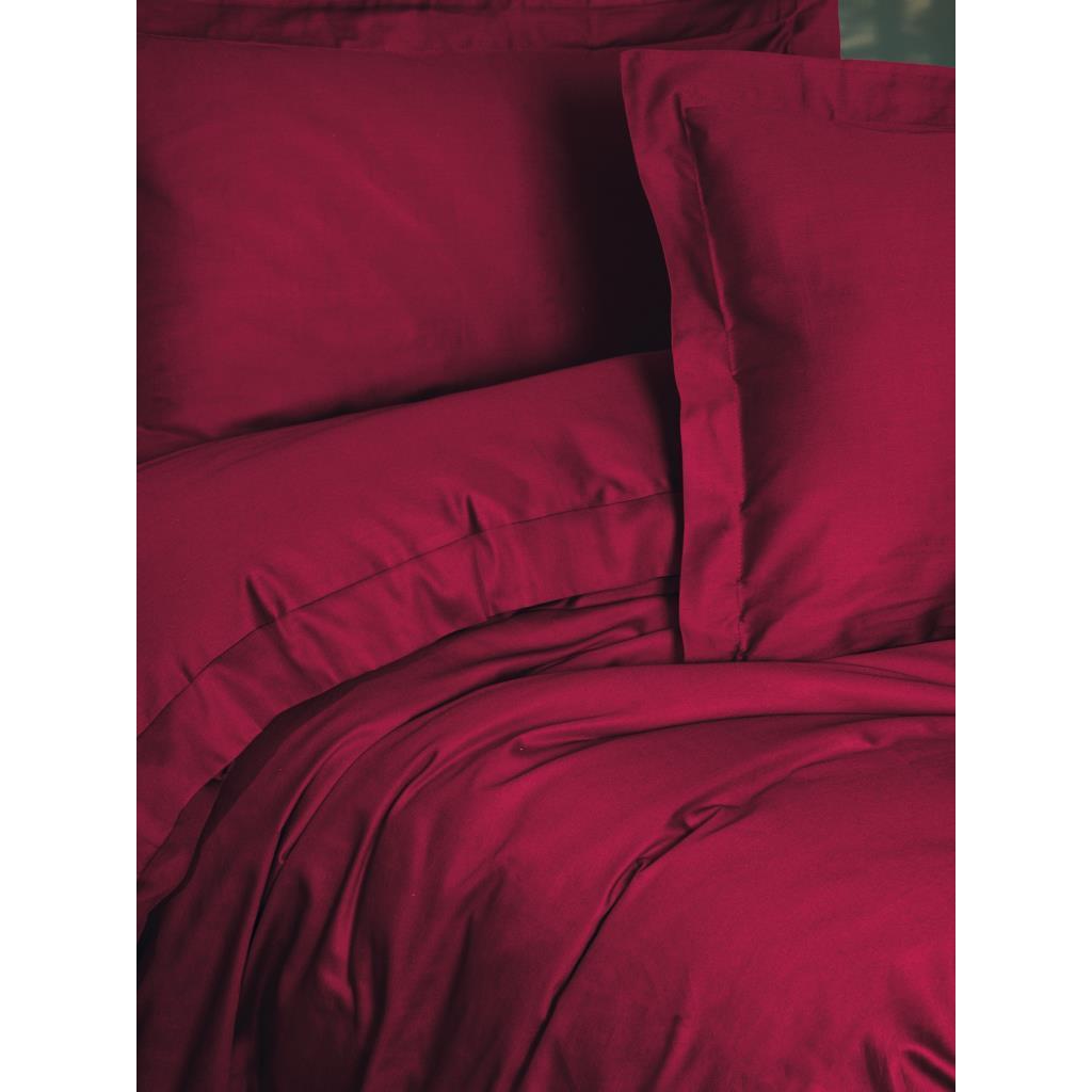 Elegant Satin Double Duvet Cover Set Claret Red