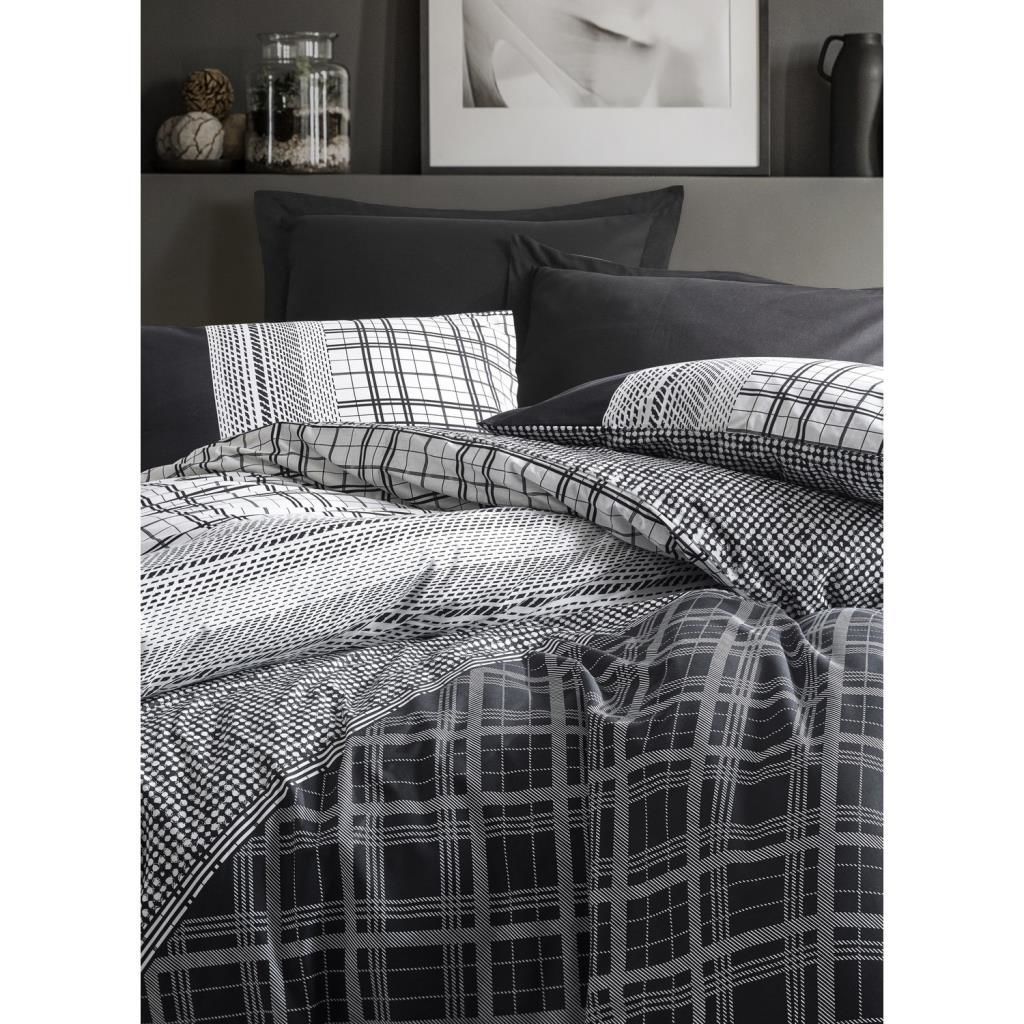 Masculine Single Duvet Cover Set Carlos Black