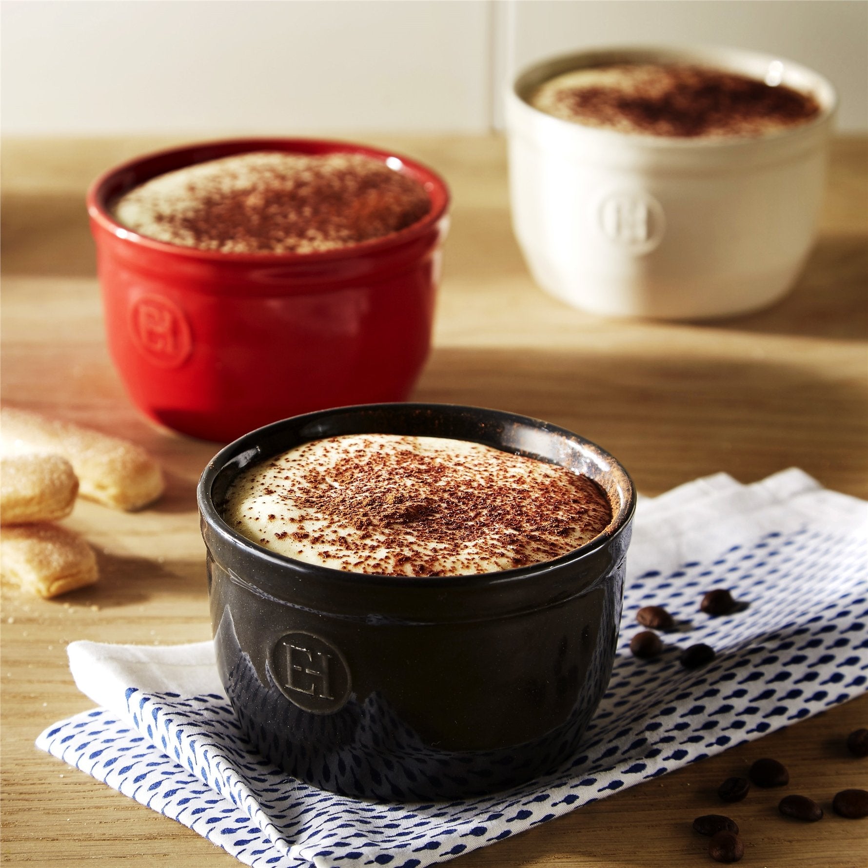 Emile Henry Fırın Kabı Ramekin No.9 Burgundy 2´l Seti