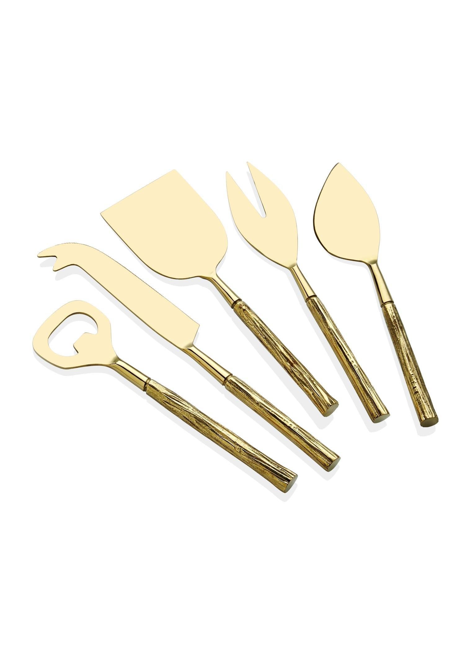 The Mia Goldy Cheese Service Set 5 Pieces