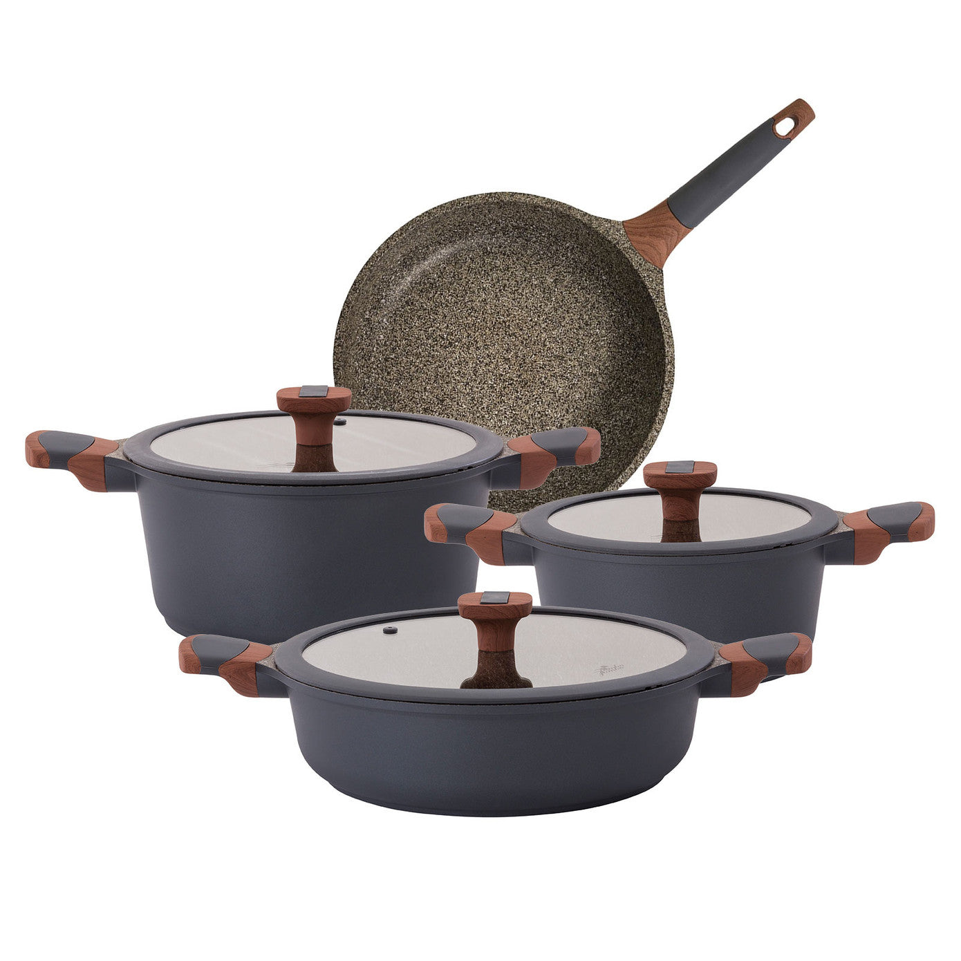 Jumbo Stone 7 Piece Granite Cookware Set 