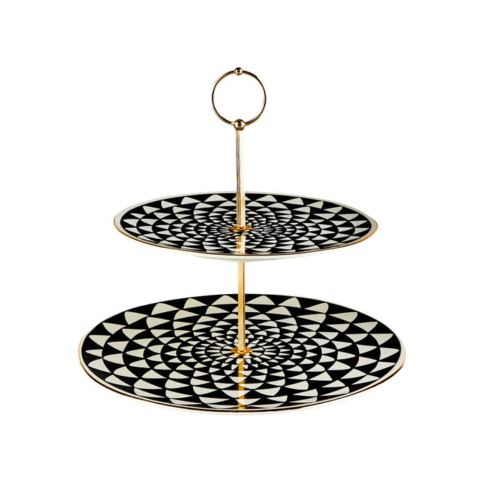 Karaca Black Gold Layered Cookie Holder