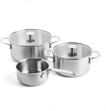 KitchenAid Çelik 20 + 24 cm Tencere & 16 cm Sosluk