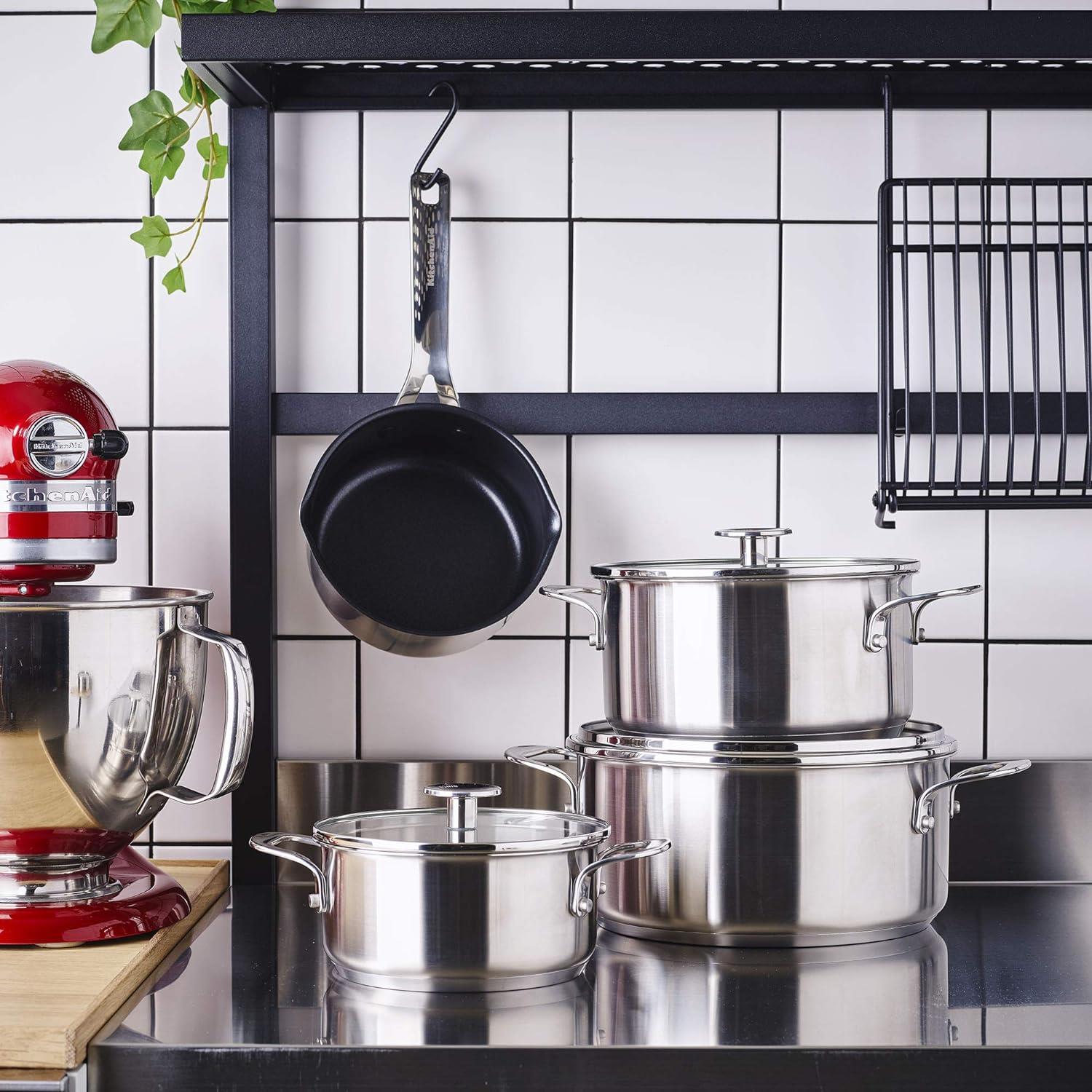 KitchenAid Çelik 20 + 24 cm Tencere & 16 cm Sosluk