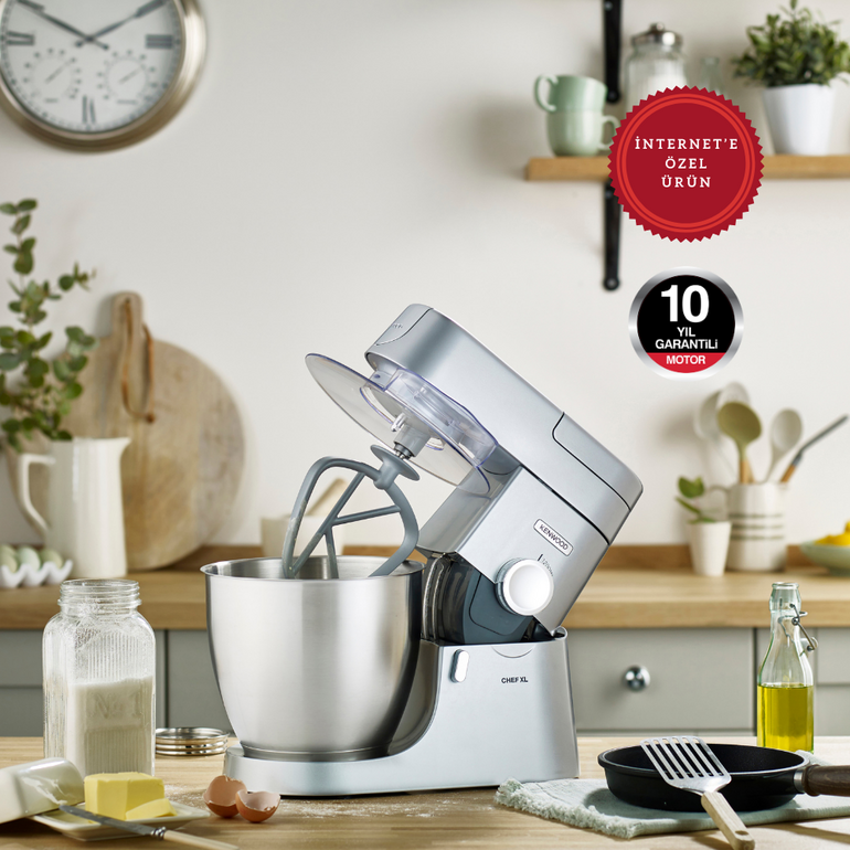 Kenwood Chef XL 1200 Watt 6,7 Lt Mutfak Şefi Silver KVL4110S