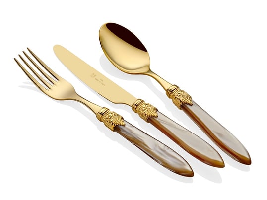 RIVADOSSI LAURA ORO CHAMPAGNE 75 PIECES CUTLERY SET