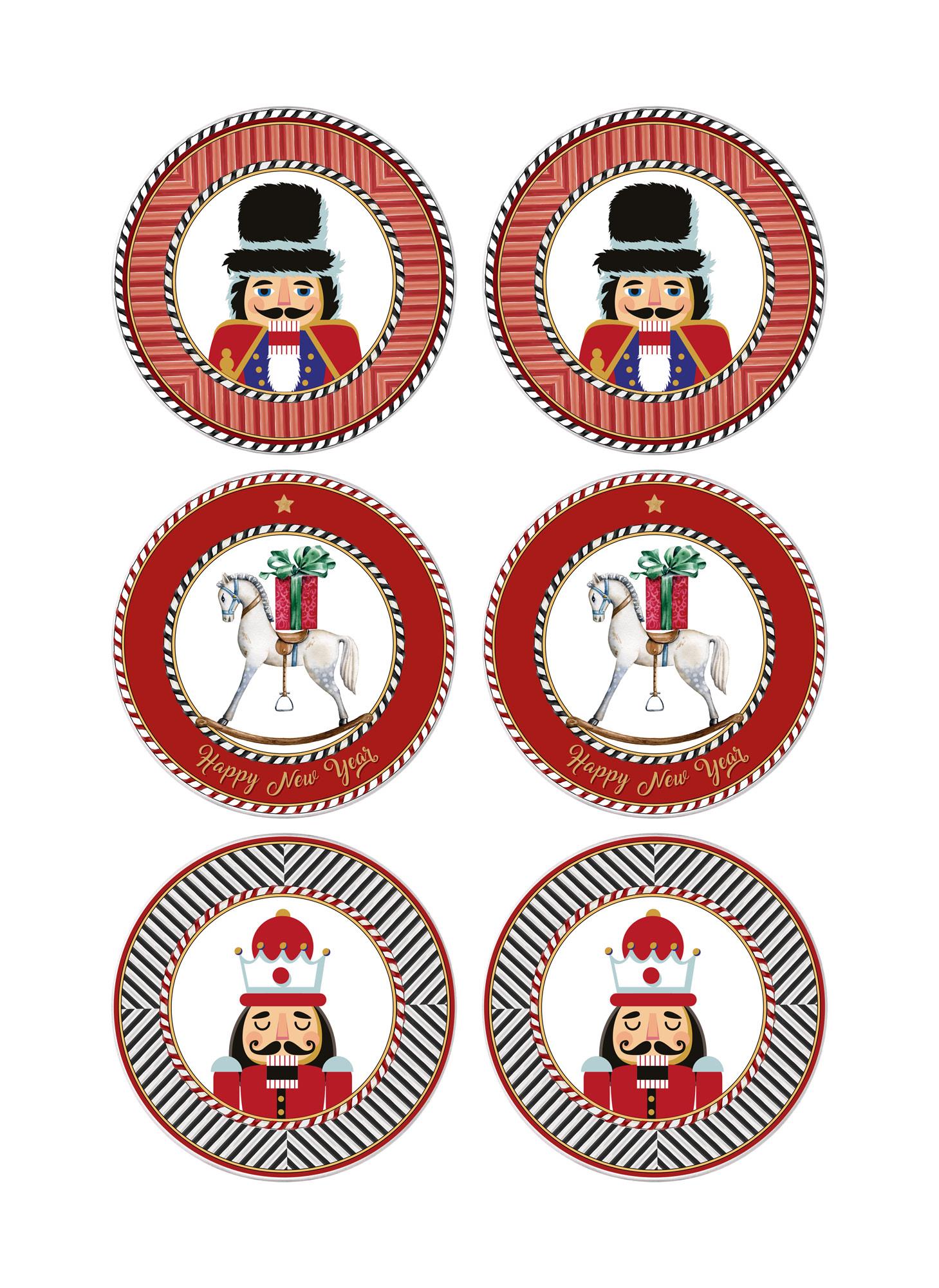 Nutcracker Cake Plate Set of 6 19 cm NEW019