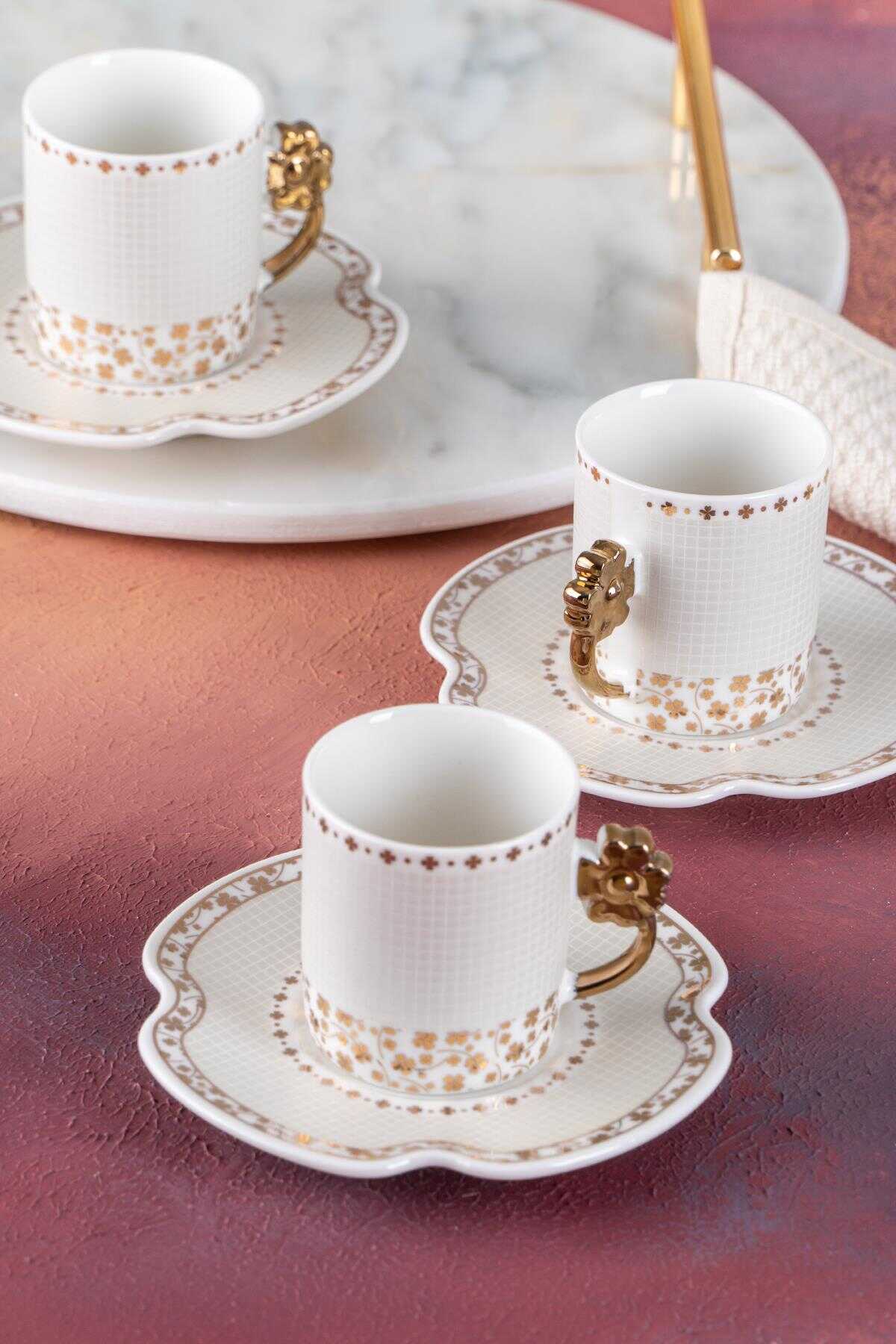 Olivia Coffee Cup Set for 6 People - 90 ml