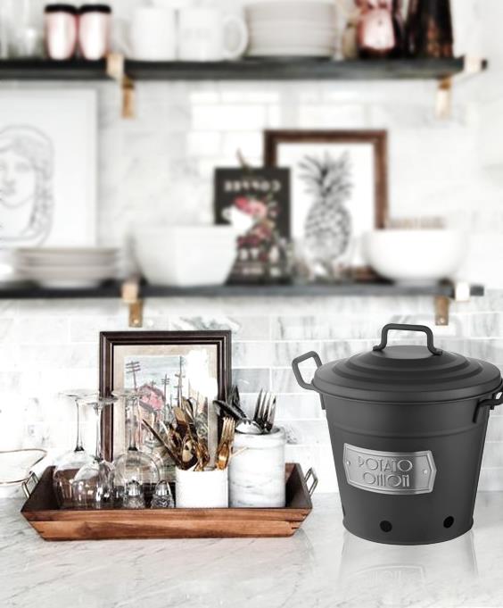 The Mia Potato Onion Bucket - Black