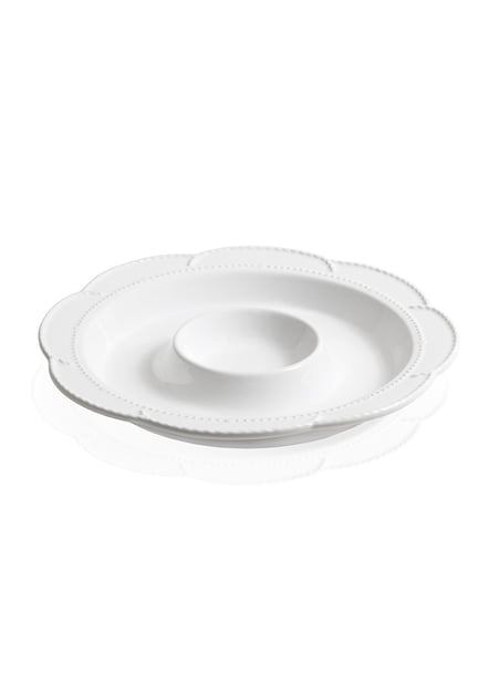 The Mia Grande Servis Tabağı Bölmeli Beyaz 39 cm GRD0013