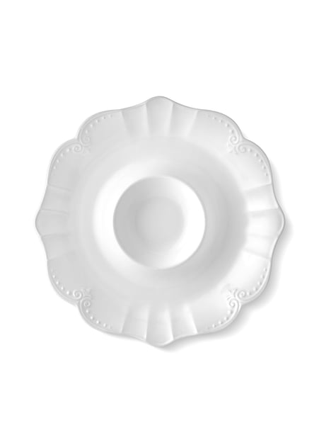 The Mia Grande Servis Tabağı Bölmeli Beyaz 39 cm