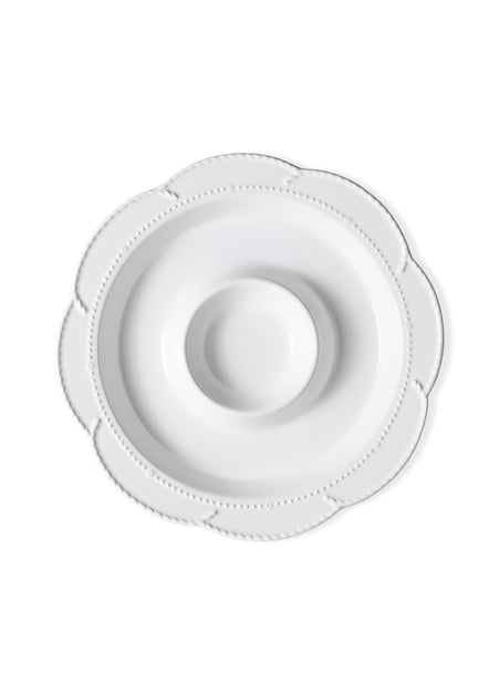 The Mia Grande Servis Tabağı Bölmeli Beyaz 39 cm GRD0013
