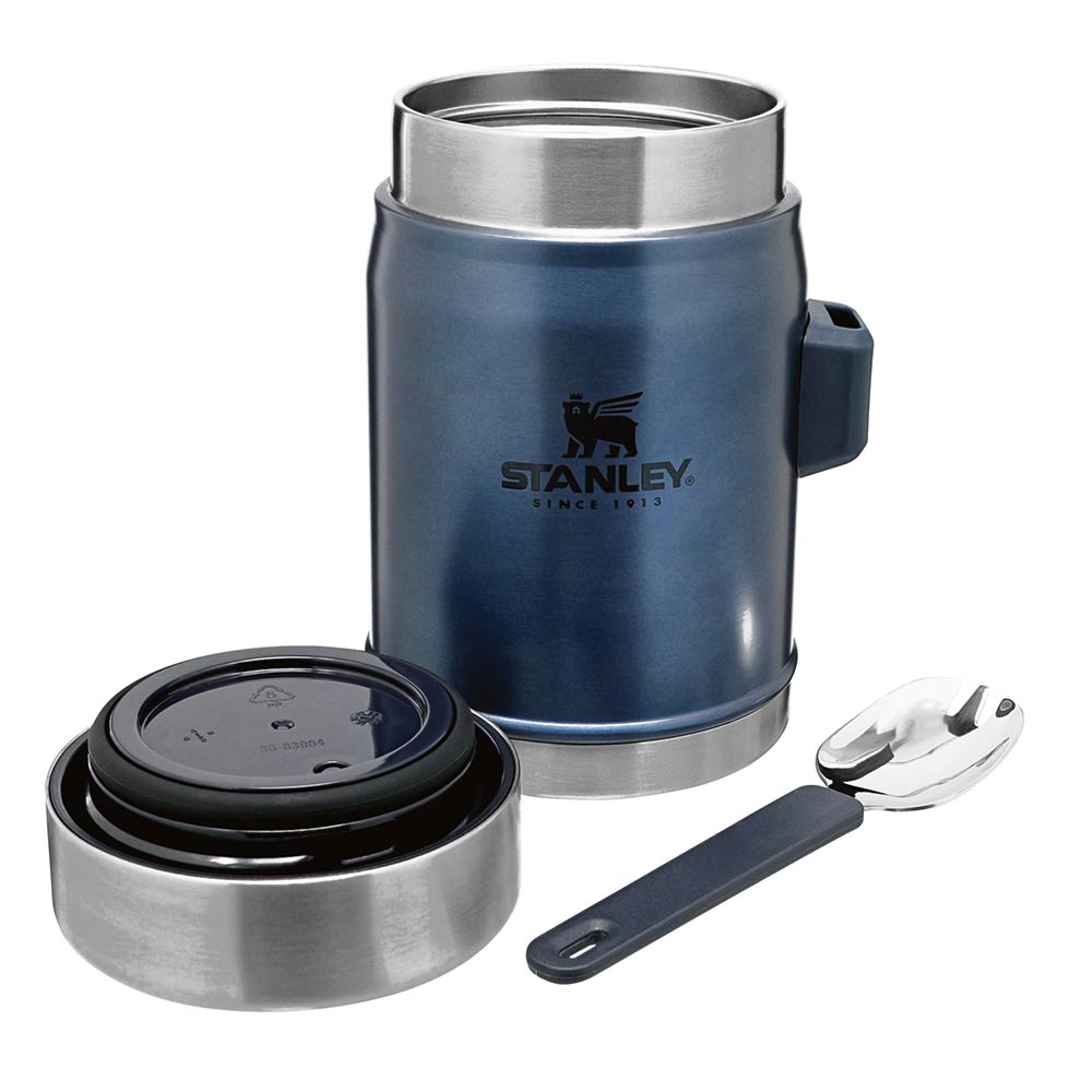 Stanley Classic Stainless Steel Food Thermos with Spoon 0.40L, Navy Blue 